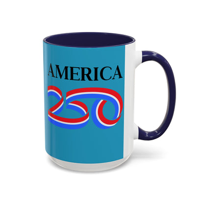 America 250 Turquoise Accent Mug by theGreenDragonTavern.shop