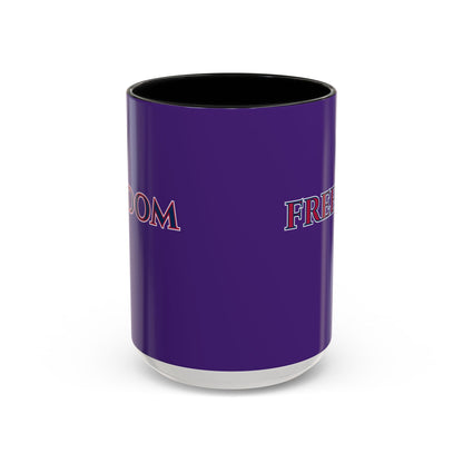 Freedom, Dark Purple Accent Mug by theGreenDragonTavern.shop