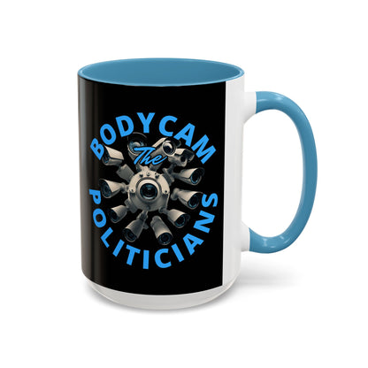 Bodycam the Politicians Cameras Black Accent Mug by theGreenDragonTavern.shop