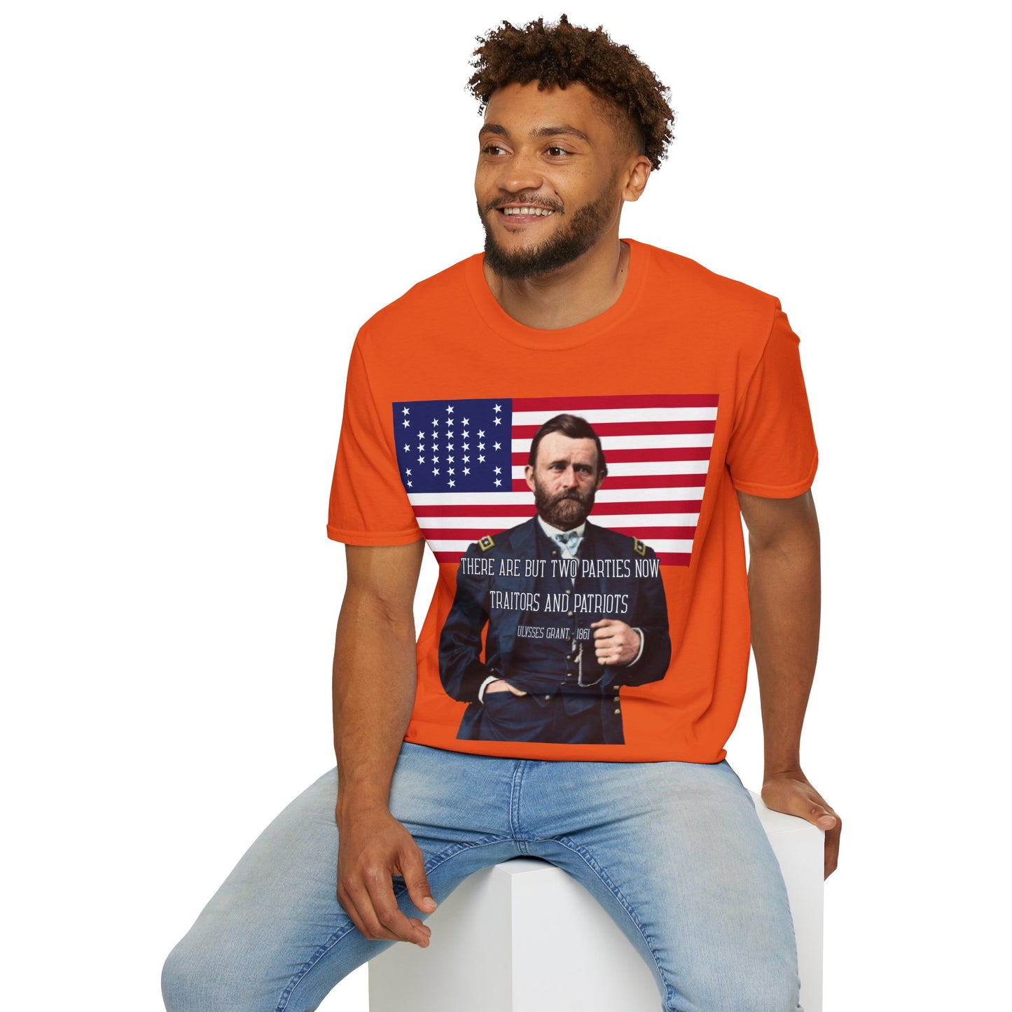 "Traitors and Patriots" Ulysses Grant Light colors Unisex T-Shirt by theGreenDragonTavern.shop
