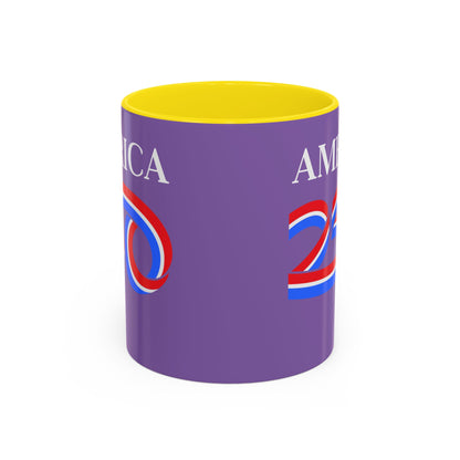 America 250 Light Purple Accent Mug by theGreenDragonTavern.shop