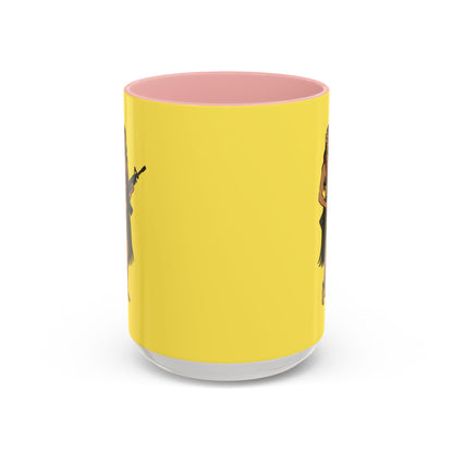 Hula Girl Packin' Heat Pineapple Accent Mug by theGreenDragonTavern.shop