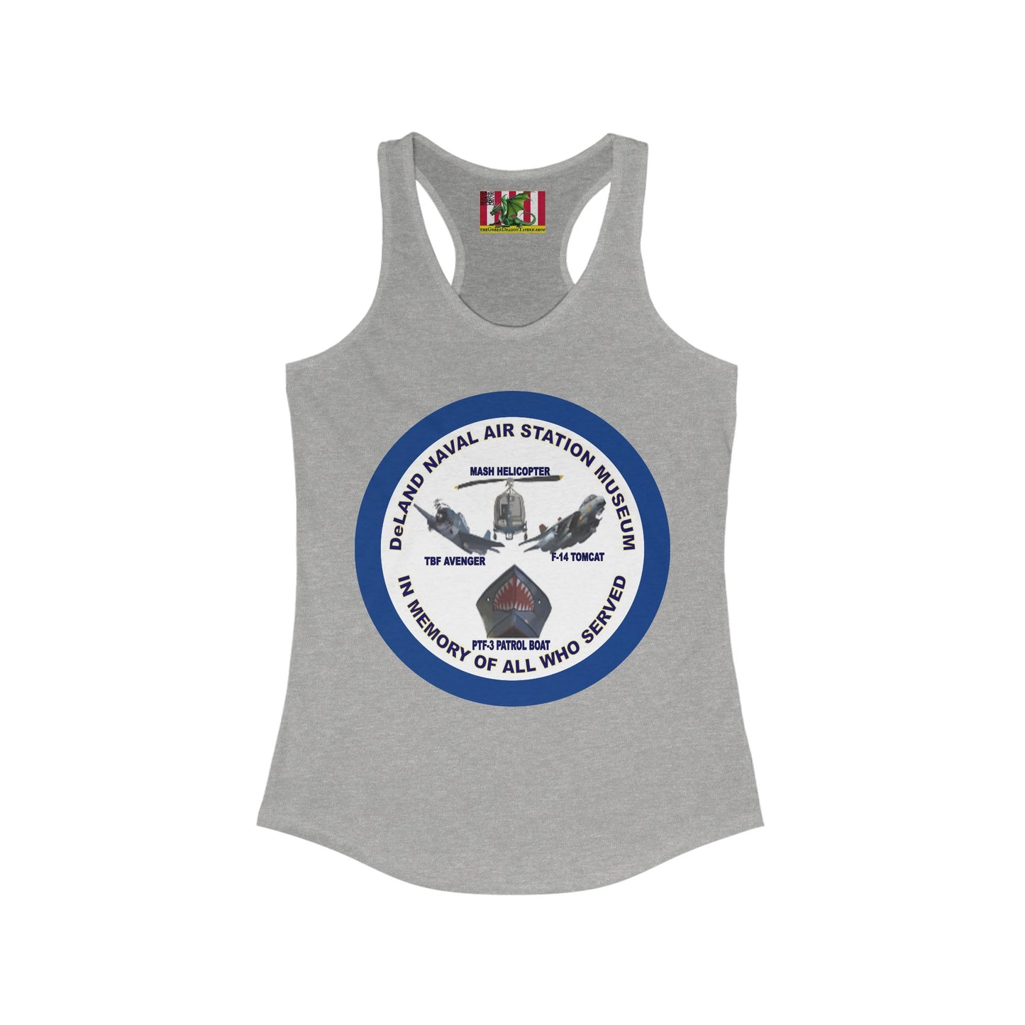 DNASM Student Art Navy Frame Women's Racerback Tank Top by theGreenDragonTavern.shop