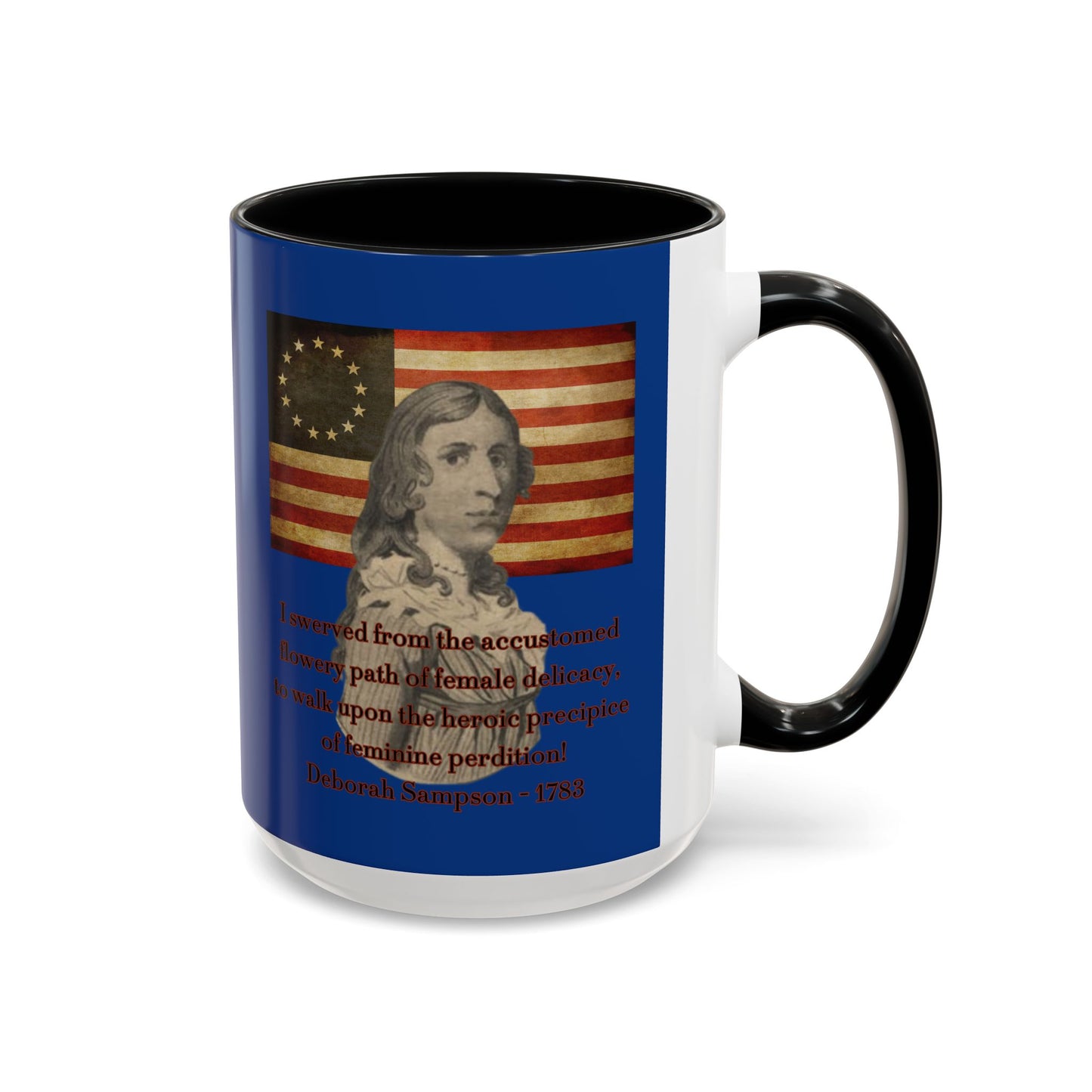 Deborah Sampson, America's Mulan Dark Blue Accent Mug by theGreenDragonTavern.shop