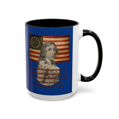 Deborah Sampson, America's Mulan Dark Blue Accent Mug by theGreenDragonTavern.shop
