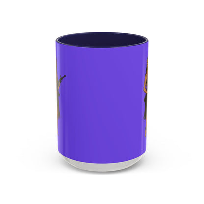 Hula Girl Packin' Heat Light Purple Accent Mug by theGreenDragonTavern.shop