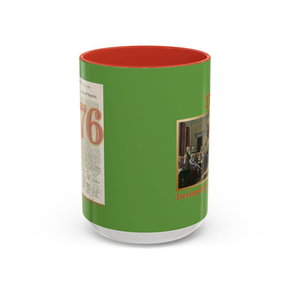 Declaration of Independence Green Accent Mug by theGreenDragonTavern.shop