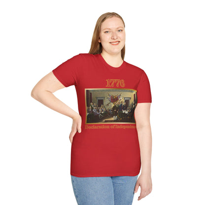 Declaration of Independence Light colors Unisex T-Shirt by theGreenDragonTavern.shop