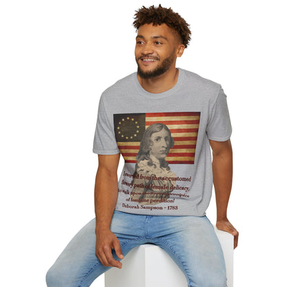 Deborah Sampson, America's Mulan Light colors Unisex T-Shirt by theGreenDragonTavern.shop