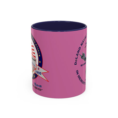 DNASM 2-sided, Founding & Student Art Pink Accent Mug by theGreenDragonTavern.shop