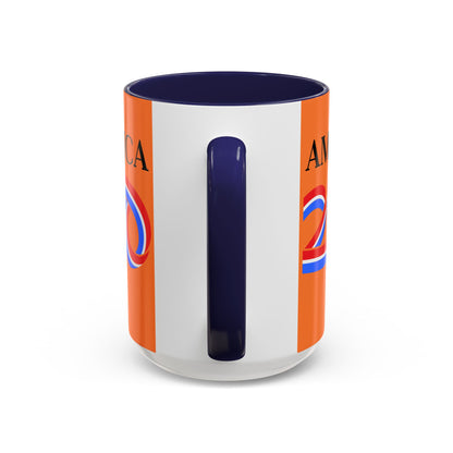 America 250 Orange Accent Mug by theGreenDragonTavern.shop
