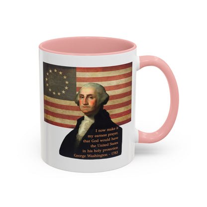 Washington's Earnest Prayer White Accent Mug by theGreenDragonTavern.shop
