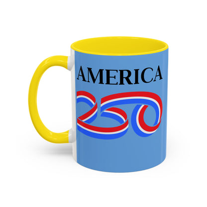 America 250 Light Blue Accent Mug by theGreenDragonTavern.shop