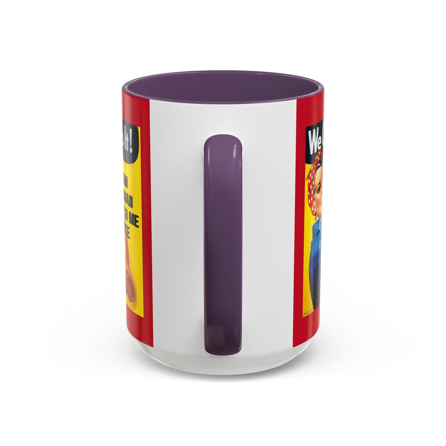 I Am Woman Watch Me Vote Rosie Red Accent Mug by theGreenDragonTavern.shop