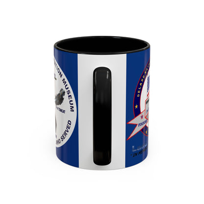 DNASM 2-sided, Founding & Student Art w/WhiteBG Dark Blue Accent Mug by theGreenDragonTavern.shop