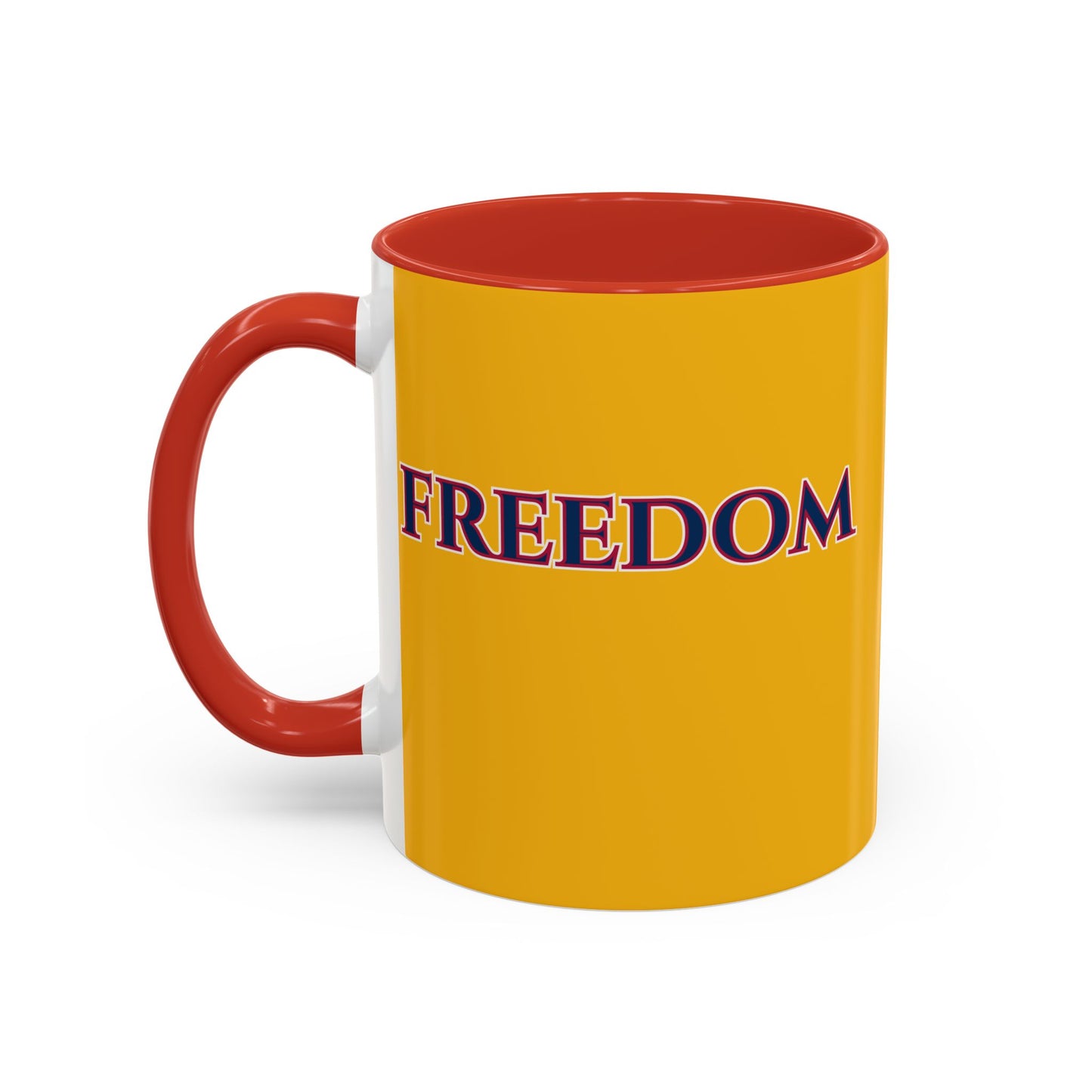 Freedom, Yellow Accent Mug by theGreenDragonTavern.shop