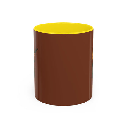 Hula Girl Packin' Heat Brown Accent Mug by theGreenDragonTavern.shop