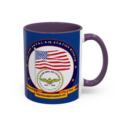 DeLand Naval Air Station Museum Blue Accent Mug by theGreenDragonTavern.shop