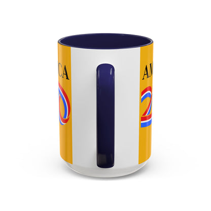 America 250 Yellow Accent Mug by theGreenDragonTavern.shop