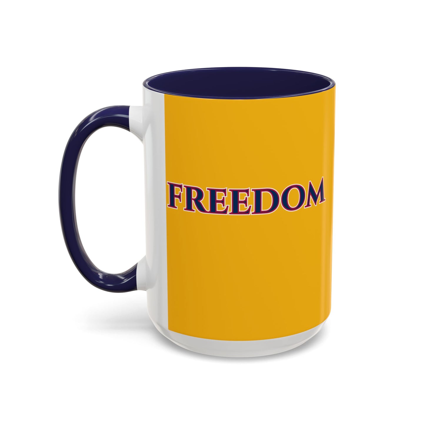 Freedom, Yellow Accent Mug by theGreenDragonTavern.shop