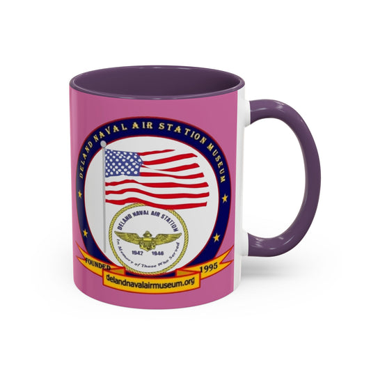 DeLand Naval Air Station Museum Pink Accent Mug by theGreenDragonTavern.shop