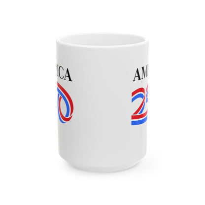 America 250 White Mug by theGreenDragonTavern.shop
