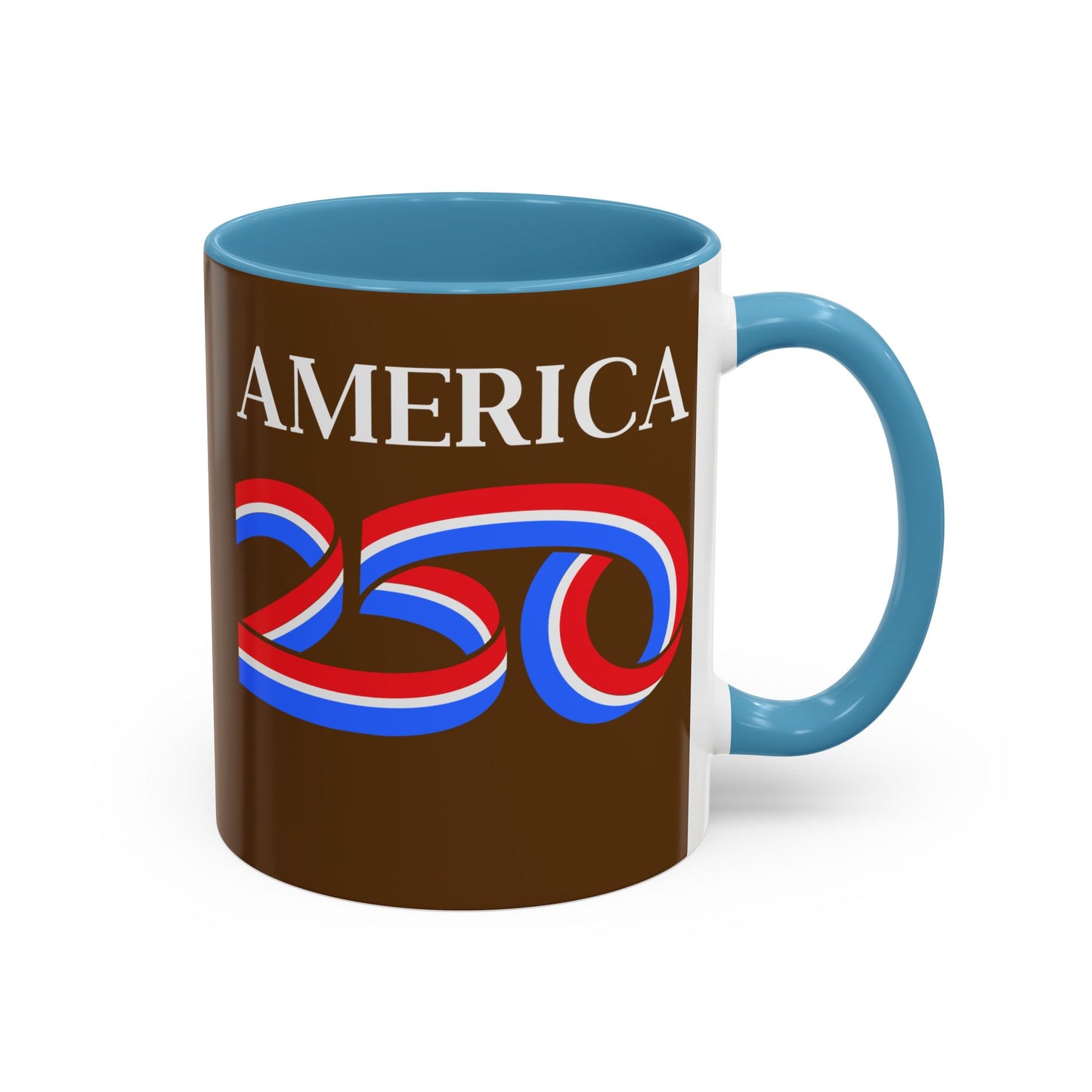 America 250 Brown Accent Mug by theGreenDragonTavern.shop