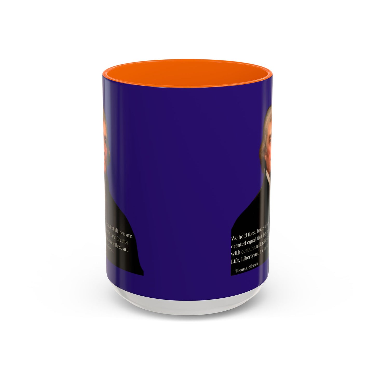 We hold these truths to be self-evident Dark Purple Accent Mug by theGreenDragonTavern.shop