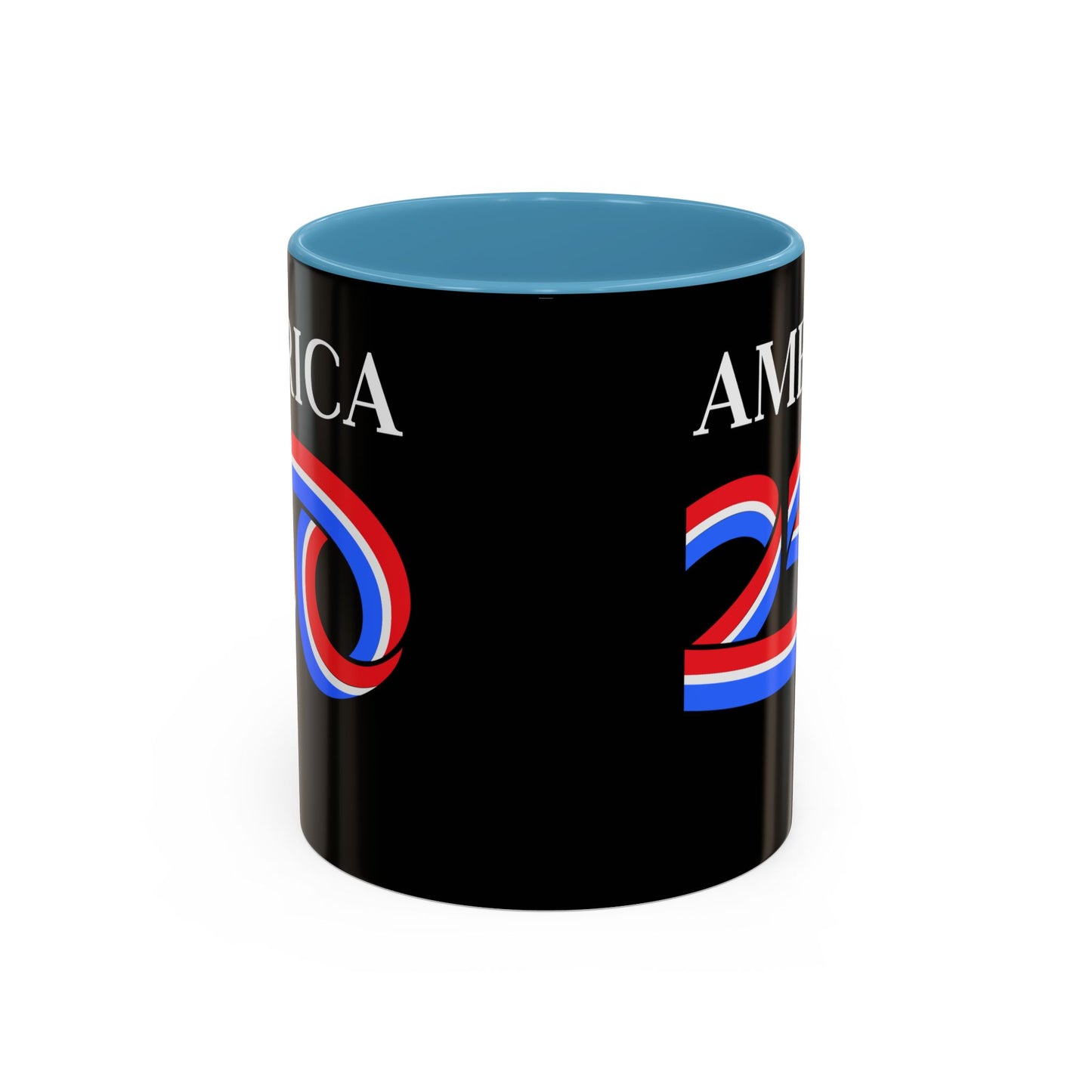 America 250 Black Accent Mug by theGreenDragonTavern.shop