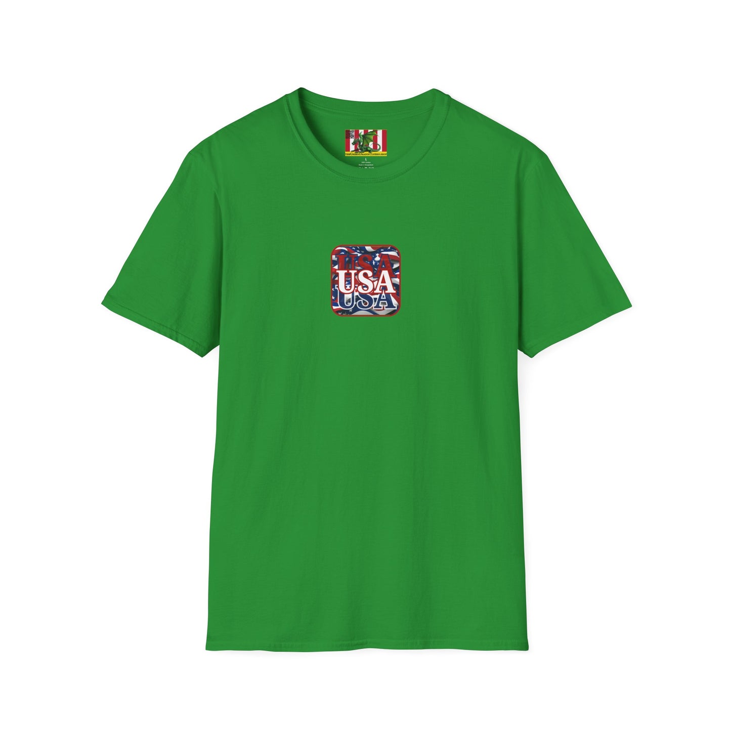 2-sided, Red WHITE and Blue USA Patriot Dark colors Unisex T-Shirt by theGreenDragonTavern.shop