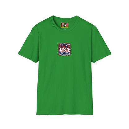 2-sided, Red WHITE and Blue USA Patriot Dark colors Unisex T-Shirt by theGreenDragonTavern.shop