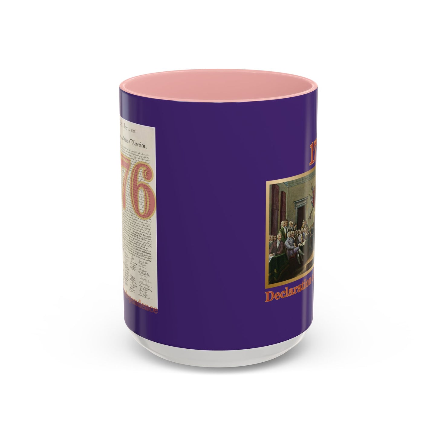 Declaration of Independence Dark Purple Accent Mug by theGreenDragonTavern.shop