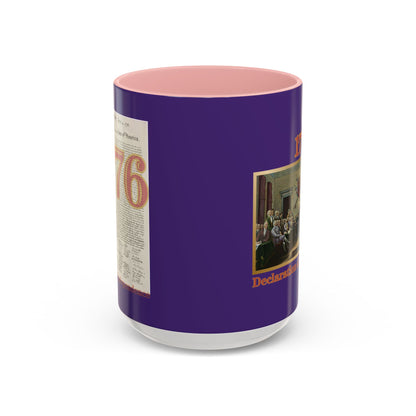 Declaration of Independence Dark Purple Accent Mug by theGreenDragonTavern.shop
