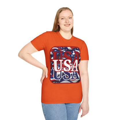 Red WHITE and Blue USA Patriot Light colors Unisex T-Shirt by theGreenDragonTavern.shop
