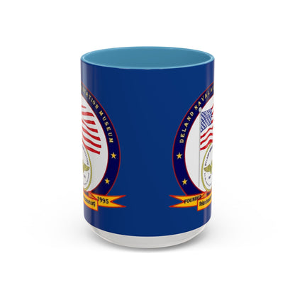 DeLand Naval Air Station Museum Blue Accent Mug by theGreenDragonTavern.shop