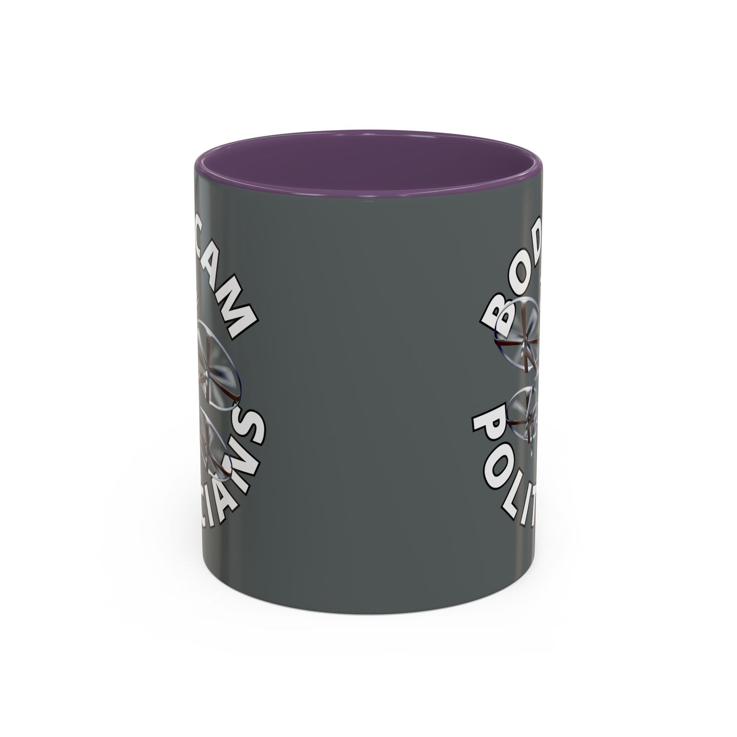 Bodycam the Politicians Drone Grey Accent Mug by theGreenDragonTavern.shop