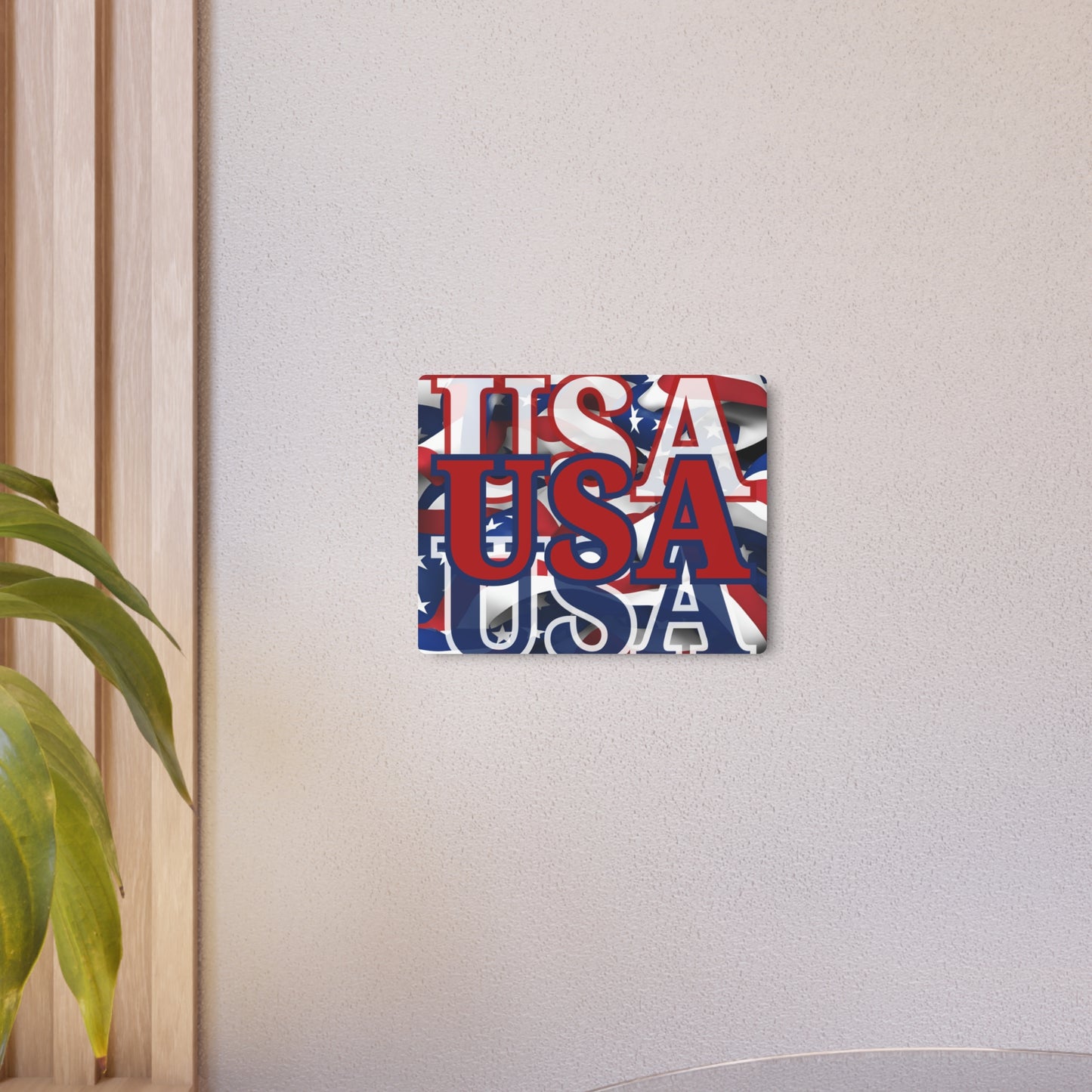 USA! USA! USA Red Center Metal Art Sign by theGreenDragonTavern.shop