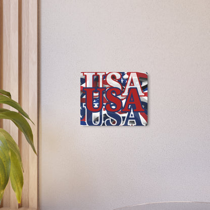 USA! USA! USA Red Center Metal Art Sign by theGreenDragonTavern.shop