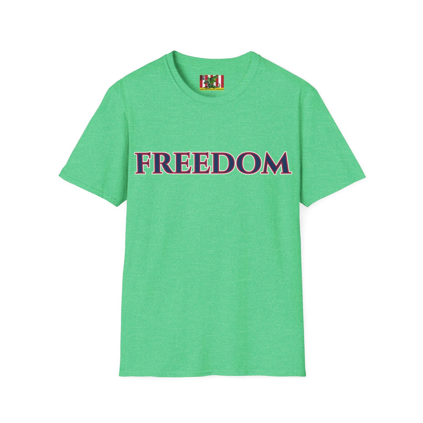 Freedom, Blue font, Dark colors Unisex T-Shirt by theGreenDragonTavern.shop