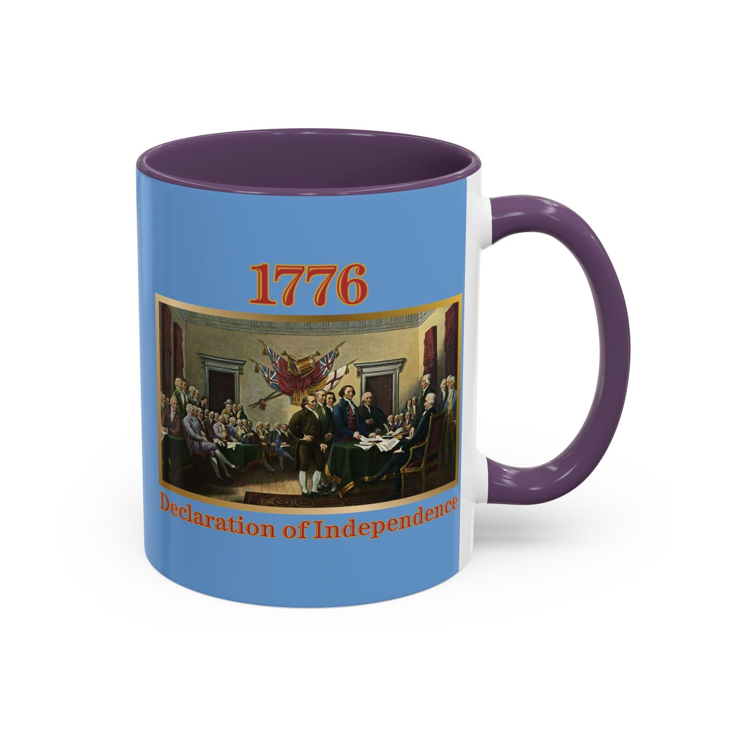 Declaration of Independence Light Blue Accent Mug by theGreenDragonTavern.shop