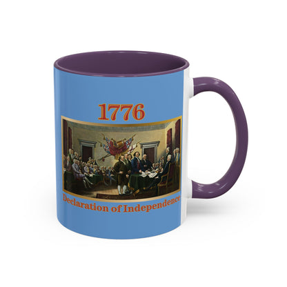 Declaration of Independence Light Blue Accent Mug by theGreenDragonTavern.shop