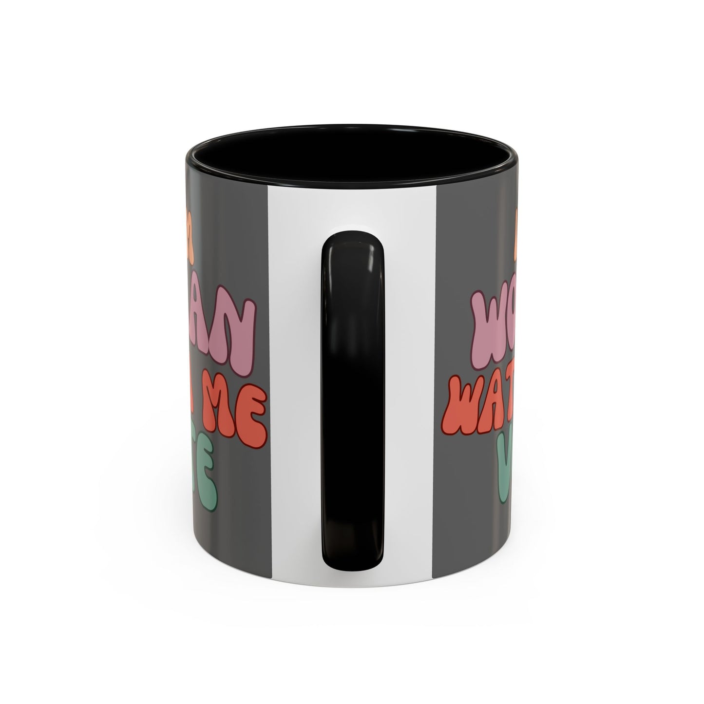 I Am Woman Watch Me Vote Grey Accent Mug by theGreenDragonTavern.shop
