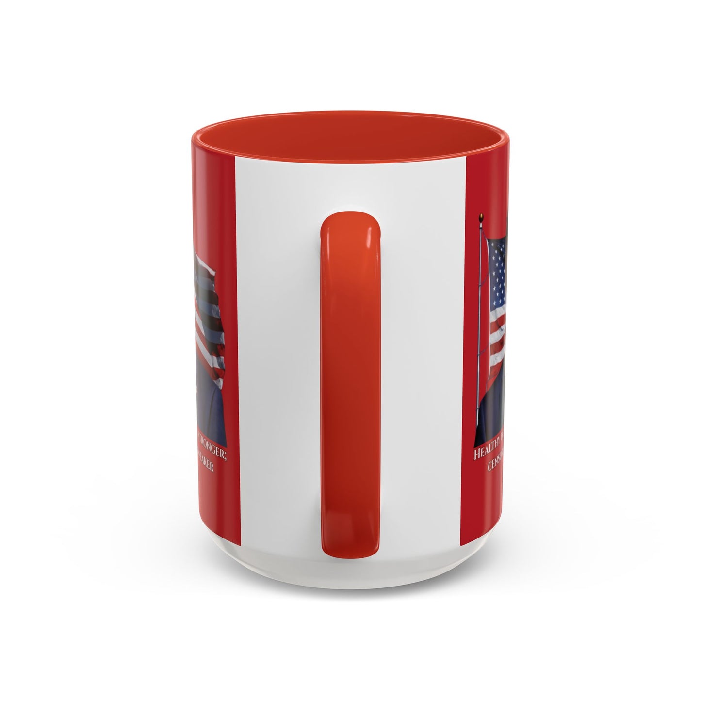 Charlie Kirk, Healthy Debate Red Accent Mug by theGreenDragonTavern.shop