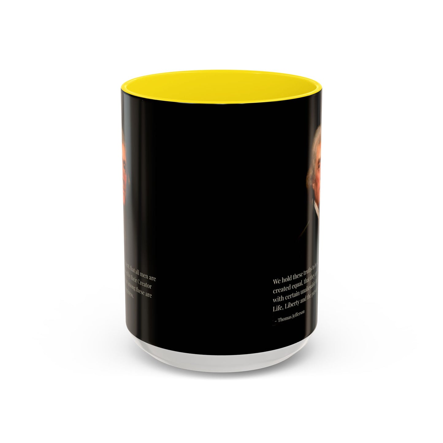 We hold these truths to be self-evident Black Accent Mug by theGreenDragonTavern.shop