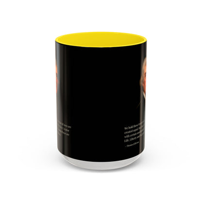 We hold these truths to be self-evident Black Accent Mug by theGreenDragonTavern.shop