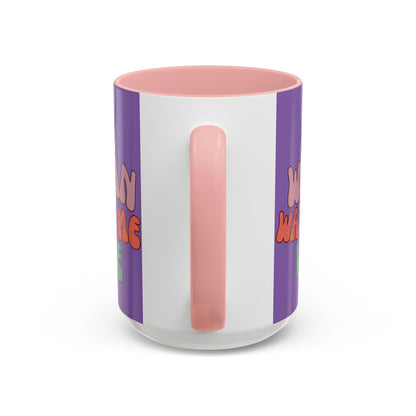 I Am Woman Watch Me Vote Light Purple Accent Mug by theGreenDragonTavern.shop