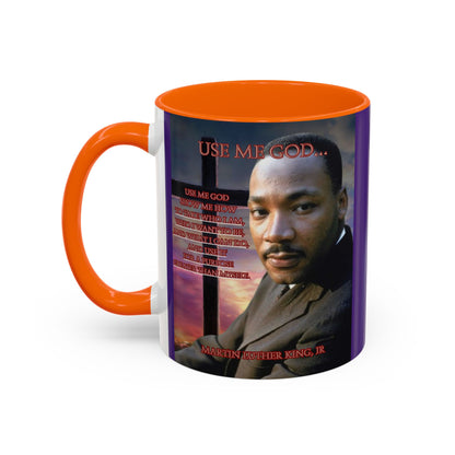 Use Me God, MLK Jr Purple Accent Mug by theGreenDragonTavern.shop