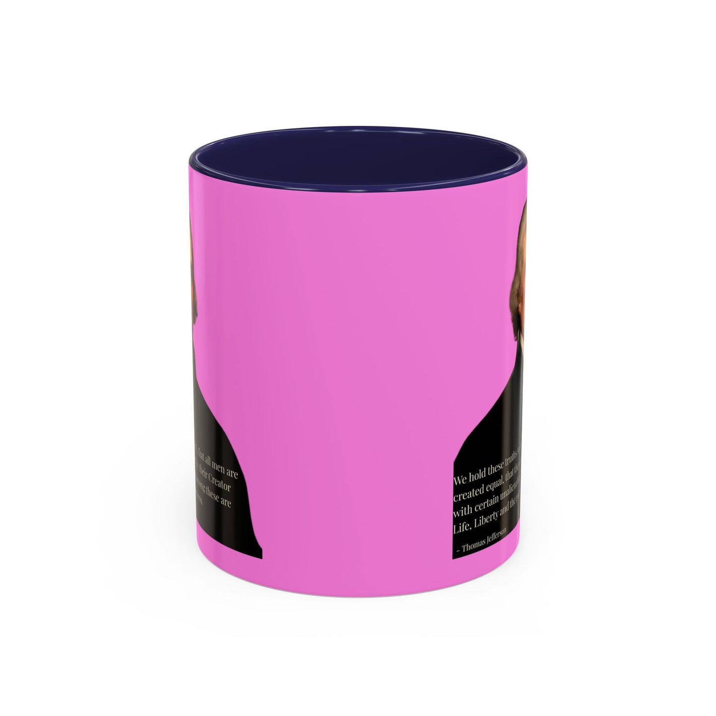We hold these truths to be self-evident Pink Accent Mug by theGreenDragonTavern.shop