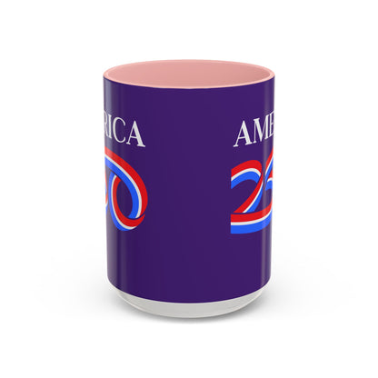 America 250 Dark Purple Accent Mug by theGreenDragonTavern.shop