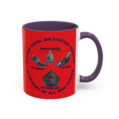 DNASM 2-sided, Founding & Student Art Red Accent Mug by theGreenDragonTavern.shop